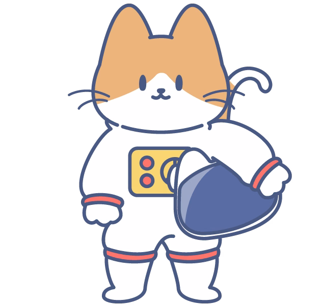 DisCoRibute のキャラクター（宇宙飛行士の猫）