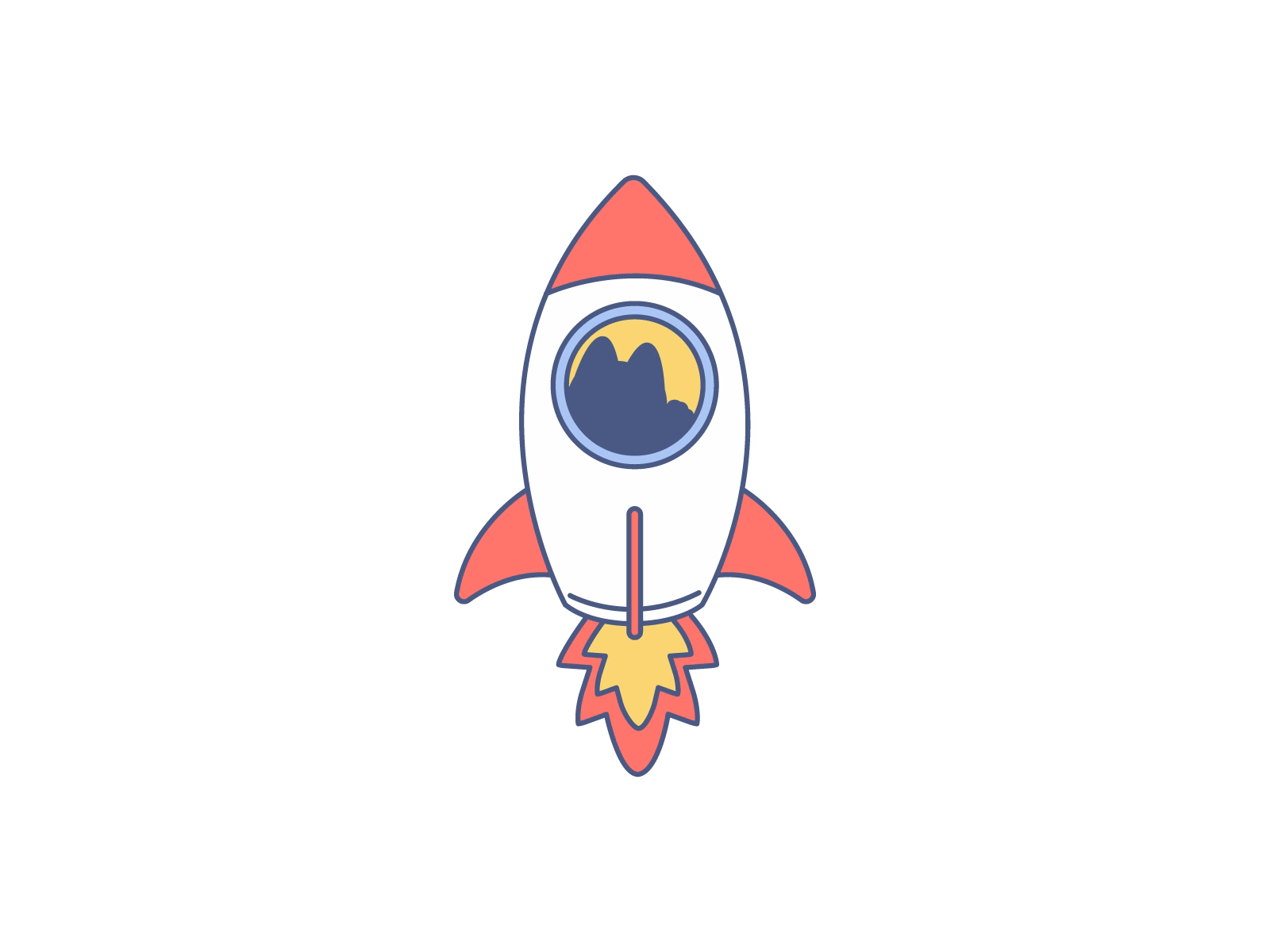 DisCoRibute のキャラクター（ロケットに乗った猫）